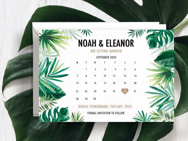 Tropical Calendar Save The Date