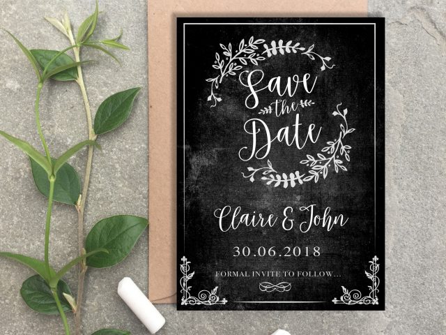 Chalkboard Save The Date